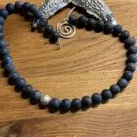 Handgefertigte Halskette,Blaue Perlenkette,Halsschmuck,blaue Kette,Schmuck, Geschenk für Sie,Edelsteinkette, Bild 2