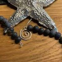 Handgefertigte Halskette,Blaue Perlenkette,Halsschmuck,blaue Kette,Schmuck, Geschenk für Sie,Edelsteinkette, Bild 3