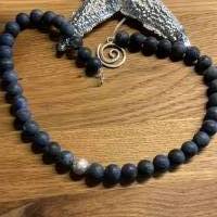 Handgefertigte Halskette,Blaue Perlenkette,Halsschmuck,blaue Kette,Schmuck, Geschenk für Sie,Edelsteinkette, Bild 5