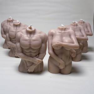 Curvy Body Torso Candle Set | Deko Körperkerze Sojawachs | Mann & Frau | Handmade, Hochzeit Geschenk Bild 2