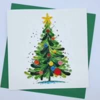 Quilling Weihnachtskarte Tannenbaum 1 Bild 1