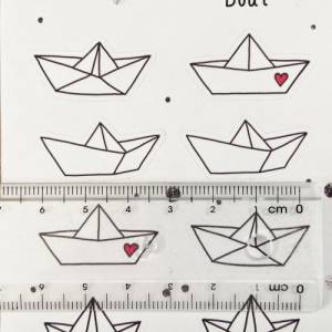 Sticker Boot | Papierboot | Origamiboot | Aufkleber Bulletjournal | Journal Sticker | Paperboat Bild 4