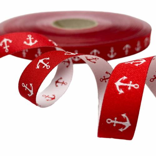 Webband Anker - 1 m - 1,50 Eur/m - rot - Ankerwebband - beidseitig nutzbar - farbenmix - 12 mm