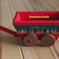Holzwagen, Handwagen, Handkarre in Miniatur für das Puppenhaus Bild 6