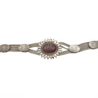 Byzantinisches Silber Armband mit Karneol und Niello Technik Bild 2