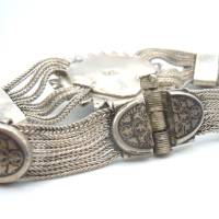 Byzantinisches Silber Armband mit Karneol und Niello Technik Bild 8