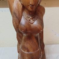 Handgeschnitzte Holzfigur - Meeresjungfrau aus den 80er Jahren Bild 2