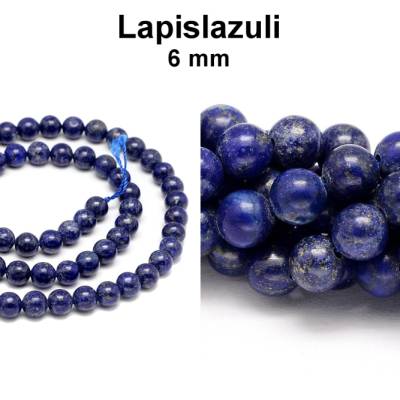 Lapislazuli - Perlen - ca. 6 mm