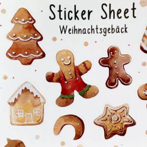 Weihnachten | Lebkuchen | Kekse | Plätzchen | Aufkleber Bulletjournal | Journal Sticker | Christmas | Cookies Bild 3