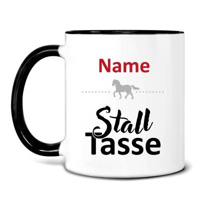 Stalltasse mit Namen – Personalisierte Pferde-Tasse für Mädchen & Pferdemenschen