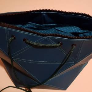 Handtasche im Tangram-Style, Handmade, Unikat aus Kunstleder Bild 3