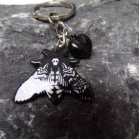Totenkopf Motte Schmetterling Schlüsselanhänger Acryl Bild 2