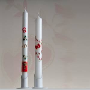 Köcherleuchter aus Messing, weiß für Kerzen mit 40 mm Durchmesser Bild 4