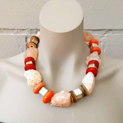 Halskette QUARZ ambra Schmuck