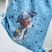 Bügelbild Regenschirm Hund Umbrella Bild 4