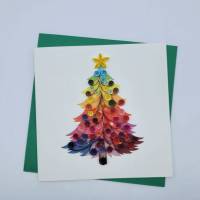 Quilling Weihnachtskarte Tannenbaum 2 Bild 1