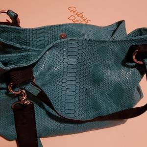 Umhängetasche - Handtasche aus Kunstleder im Krokodesign, Raumwunder Bild 1