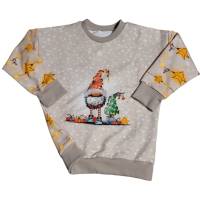Oversize Sweatshirt gr. 110 Weihnachten Wichtel handmade Bild 1