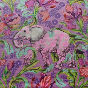Everglow von Tula Pink für FreeSpirit / All Ears - Cosmic / Elefanten, rosa /0,5 m  Patchworkstoff Bild 3
