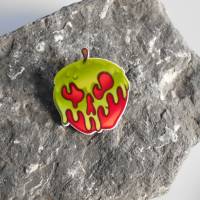 Gruseliger Apfel Halloween, gothic     Acryl, Brosche, Anstecker Bild 1