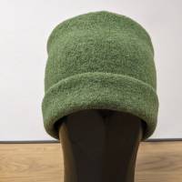Mütze Kappe aus Wollwalk Grün Bild 1
