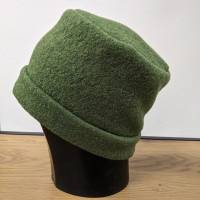 Mütze Kappe aus Wollwalk Grün Bild 3