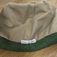 Mütze Kappe aus Wollwalk Grün Bild 5