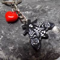 Totenkopf Motte Schmetterling Schlüsselanhänger Acryl Bild 1