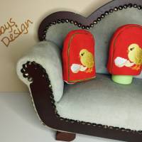 Eierwärmer aus Baumwolle mit Stickerei, Unikat, Handgefertigt Bild 3