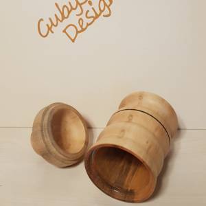 Aufbewahrung aus Holz- Holzdose - handmade - gedrechselt Bild 3