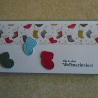 Gutschein Weihnachtsverpackung Weihnachtsstocke Ticket Geldgeschenk  Weihnachten Konzertkarte  Verpackung Bild 1