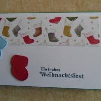 Gutschein Weihnachtsverpackung Weihnachtsstocke Ticket Geldgeschenk  Weihnachten Konzertkarte  Verpackung Bild 3