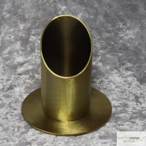 Eleganter, matt gebürsteter Messing-Köcherleuchter in gold - Perfekter Kerzenständer für 40 mm Durchmesser Bild 1