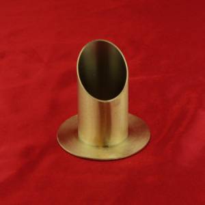 Eleganter, matt gebürsteter Messing-Köcherleuchter in gold - Perfekter Kerzenständer für 40 mm Durchmesser Bild 3