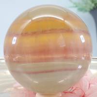 GROSSE CANDY FLUORIT Edelsteinkugel 68 mm ~hohe Qualität ~Regenbogen ~Durchsichtig ~Wassermelonen Fluorit ~Mineralien Bild 2