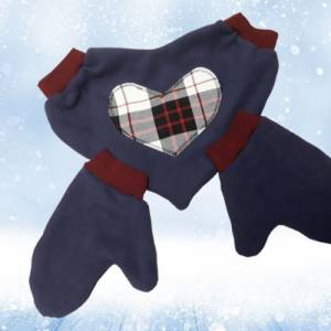 Kuschelzeit! --- kuscheliger Paarhandschuh mit passendem Fäustling für kalte Herbst- und Wintertage Bild 2