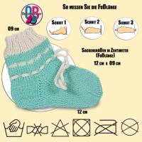Söckchen, Socken, stricken, handgemacht, Geschenk , 12 cm., Wolle Bild 3