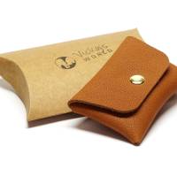 Karten Etui Geldbörse Echtes Leder Cards and Cash Buffalo Caramel by Vickys World - Card Wallet Bag Bild 1