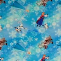 Baumwoll - Jersey Disney Frozen Anna, Olaf, Sven und Elsa Oeko-Tex Standard 100 (1m/22,00€) Bild 1