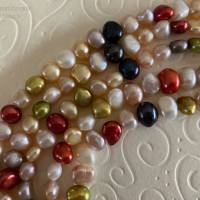 Bunte Perlenkette, fünfreihige Zuchtperlenkette, Geschenk für Frauen, H Bild 5