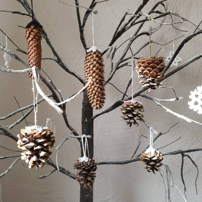 Natürliche Weihnachtsdeko: Kiefer- & Fichtenzapfen als rustikaler Baumschmuck – Winterdekoration zum Aufhängen