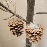 Natürliche Weihnachtsdeko - Zapfen als Weihnachtsbaumschmuck - Winter Dekoration zum hängen Bild 4