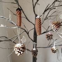 Natürliche Weihnachtsdeko - Zapfen als Weihnachtsbaumschmuck - Winter Dekoration zum hängen Bild 5