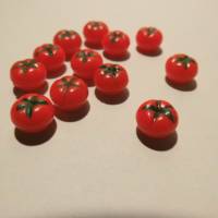 Miniatur 12 Stück Tomaten - Puppenhaus oder  zur Dekoration oder zum Basteln - Wichteltür Krippenbau Bild 1