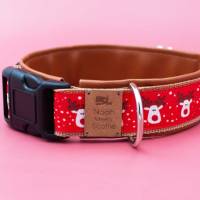 Hundehalsband oder Hundegeschirr REINDEER IN RED, Weihnachten, Rentier Bild 2