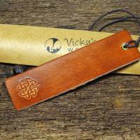 Leder Lesezeichen aus Rindleder - OX Lion Celtic Knot by Vickys World Bild 2