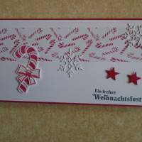 Gutschein Weihnachtsverpackung Geldgeschenk  Weihnachten Konzertkarte Rot Verpackung Zuckerstange Bild 1