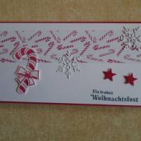 Gutschein Weihnachtsverpackung Geldgeschenk  Weihnachten Konzertkarte Rot Verpackung Zuckerstange Bild 2