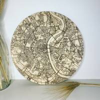Individueller gravierter Stadtplan - 20 cm Durchmesser - das perfekte Geschenk aus Holz für jeden Anlass Bild 1