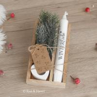 Winter Kerzentattoo | PDF Vorlage | Kerzenfolie für Kerzen | Kerzensticker | Weihnachtsgeschenk | Tannenbaum | Nikolaus Bild 3